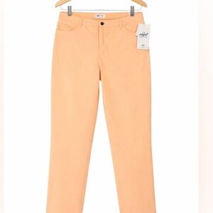 NWT Dickies Perfect Shape Capri Pants Womens 16 Peach Stretch Mid Rise Summer